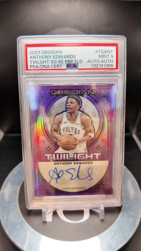 2023 Obsidian Anthony Edwards Twlilight SG-EE Prp Fld PSA/DNA Cert #TSANT PSA 9
