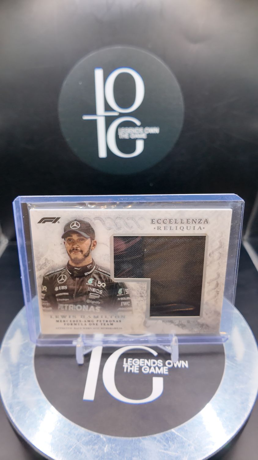 2024 Topps F1 Eccellenza Lewis Hamilton Race Worn Relic Card