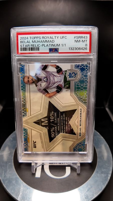 2024 Topps Royalty UFC Belal Muhammad Star Relic-Platinum 1/1 #SRR43 PSA 8