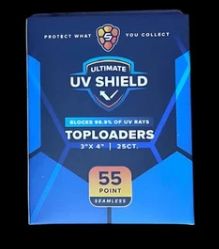 55PT 3x4 Premium Toploader - UV Shield - Clear