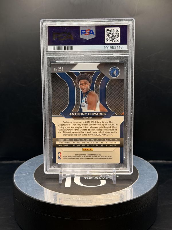 2020 Panini Prizm Anthony Edwards #258 PSA 9