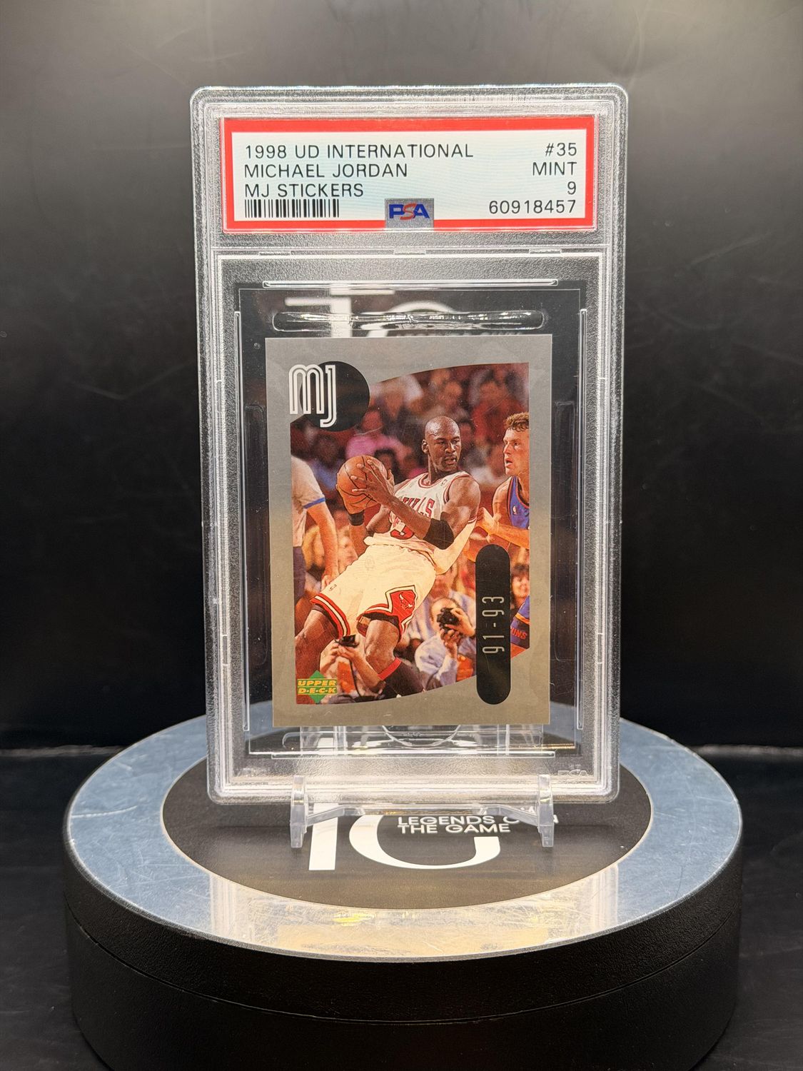 1998 UD International Michael Jordan MJ Stickers #35 PSA 9