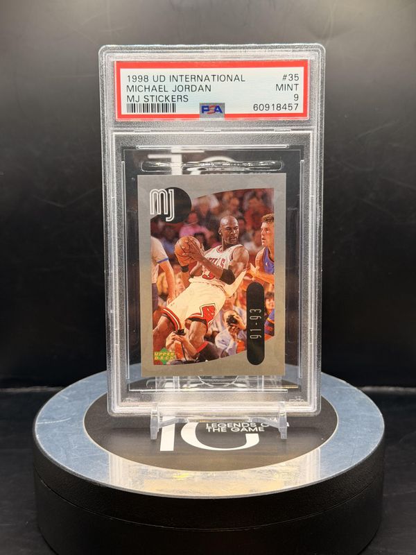 1998 UD International Michael Jordan MJ Stickers #35 PSA 9