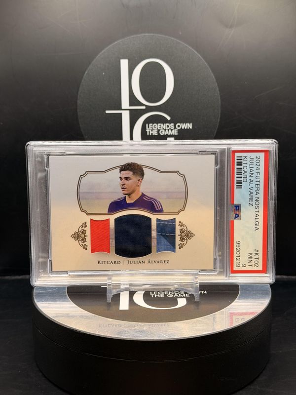 2024 Futera Nostalgia Julian Alvarez Kitcard #KT02 PSA 9