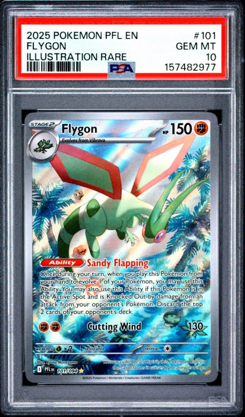 2025 Pokemon PFL En Flygon Illustration Rare #101 PSA 10