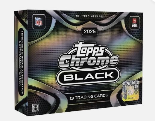 Topps 2025 Chrome Black Football Hobby Box