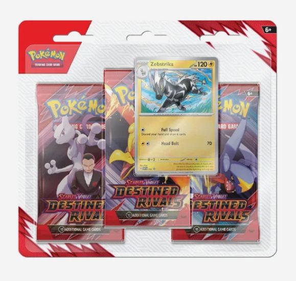 Pokemon TCG: Scarlet &amp; Violet Destined Rivals 3- Pack Blister