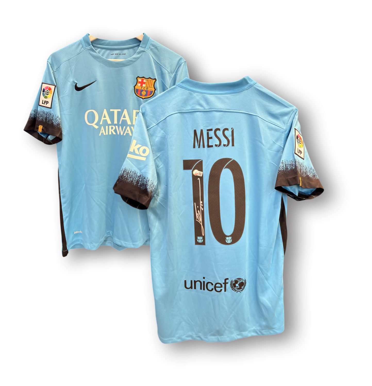 Lionel Messi Barcelona 2011-12 LFP Patch Style Signed Jersey