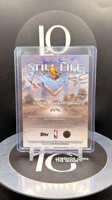 2026 Topps Motif Basketball Victor Wembanyama Still Life Signatures 07/10 SLS-VW