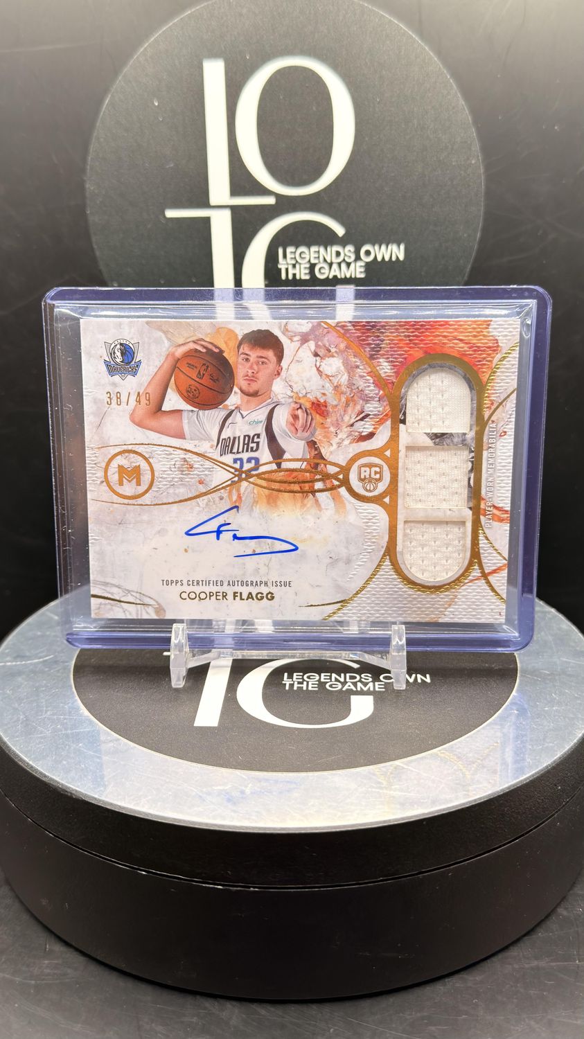 2026 Topps Motif Basketball Cooper Flagg Rookie Triple Relic Auto Card 38/49 #RTRA-CF