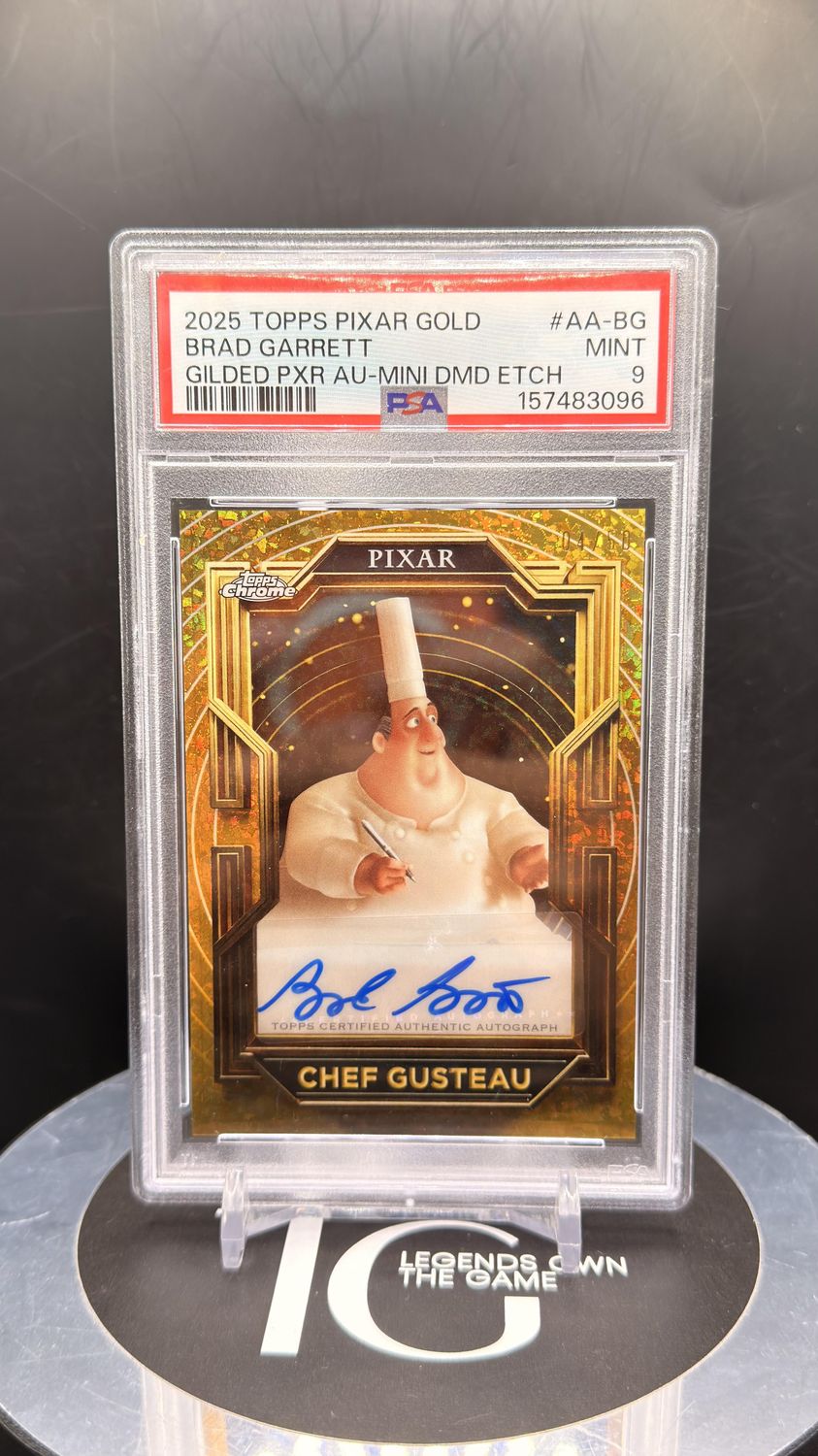 2025 Topps Pixard Gold Brad Garrett Gilded PXR Au-Mini DMD Etch #AA-BG PSA 9