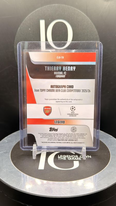 2025/26 Topps Chrome UCC Thierry Henry Autograph 14/50 #CLA -TH