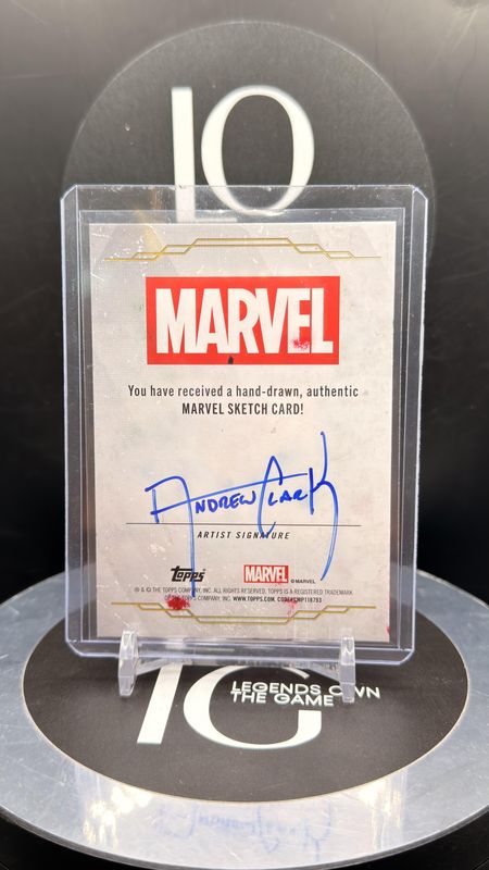 2025/2026 Topps Chrome Marvel Authentic 1-of-1 Hand-Drawn Sketch Card Signed: Andrew Clark