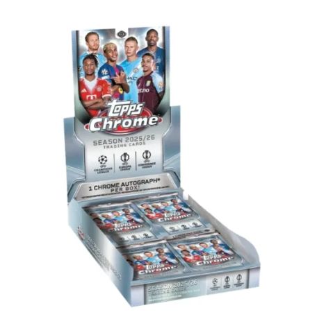2025-26 Topps Chrome UEFA Club Competitions Soccer Hobby Box