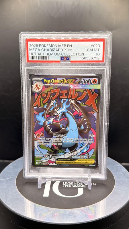 2025 Pokemon MEP En Mega Charizard X ex Ultra- Premium Collection #023 PSA 10