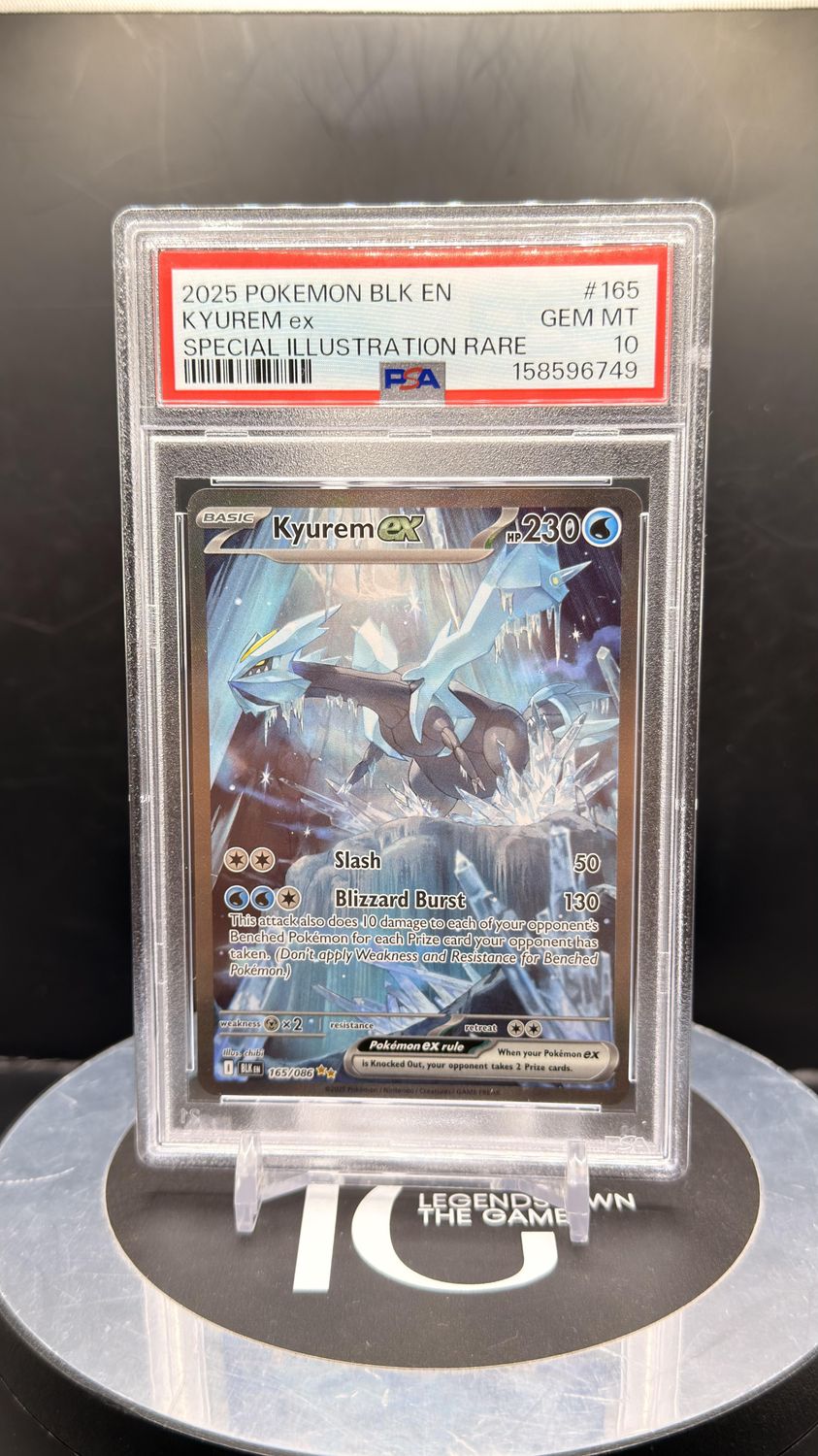 2025 Pokemon Blk En Kyurem ex Special Illustration Rare #165 PSA 10
