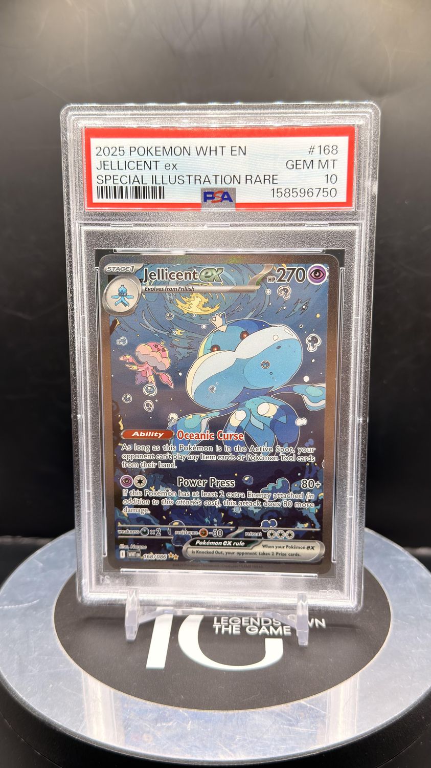 2026 Pokemon Wht En Jellicent ex Special Illustration Rare #168 PSA 10
