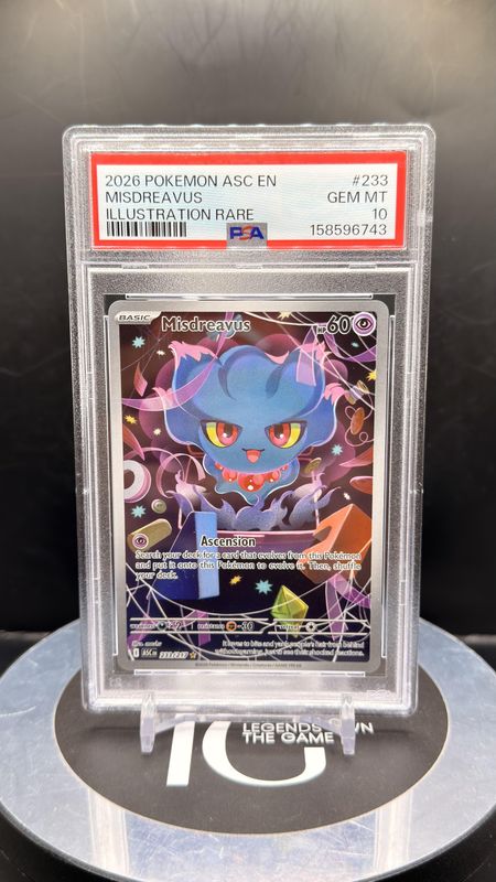2026 Pokemon ASC En Misdreavus Illustration Rare #233 PSA 10