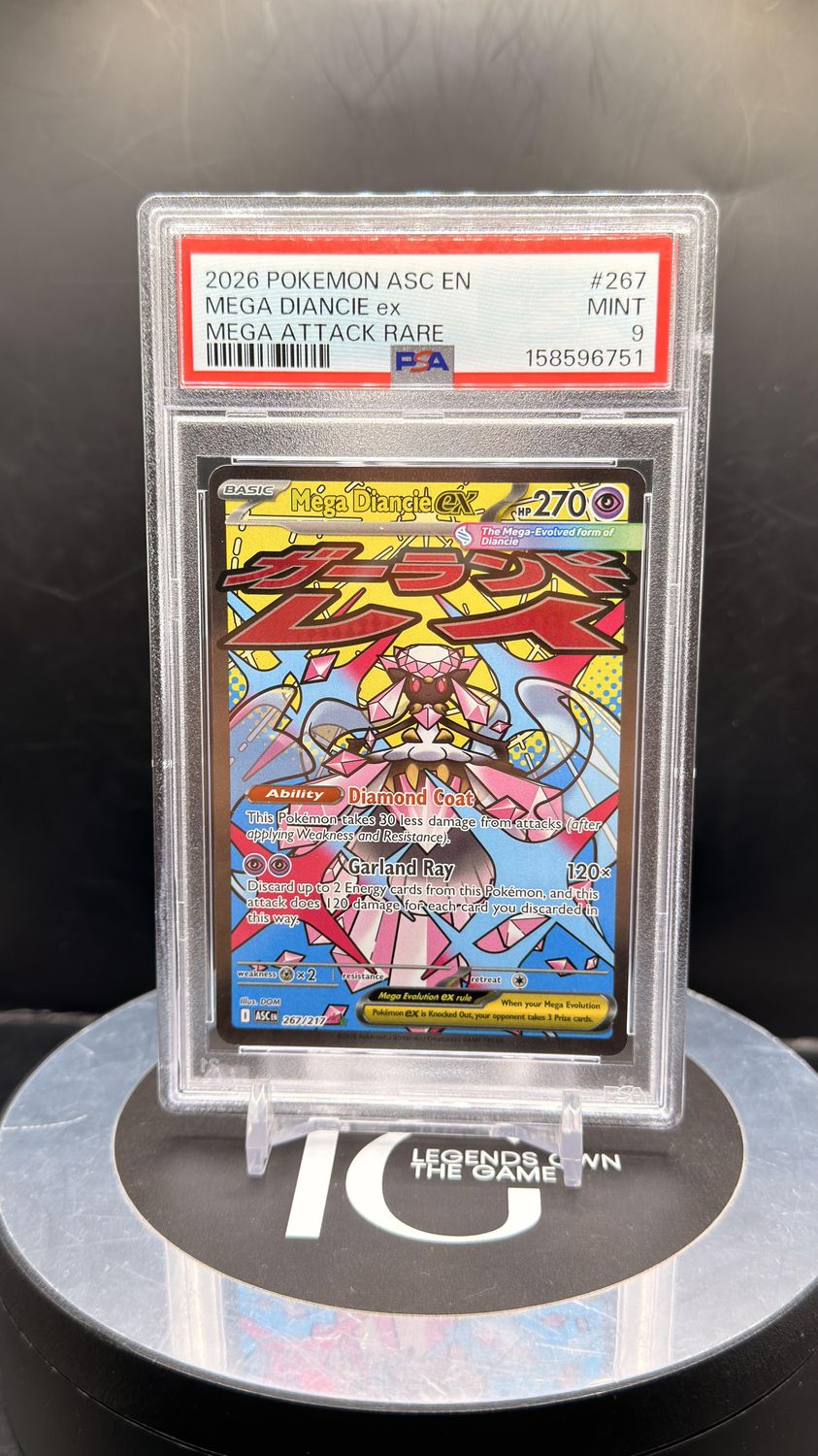2026 Pokemon ASC En Mega Diancie ex Mega Attack Rare #267 PSA 9
