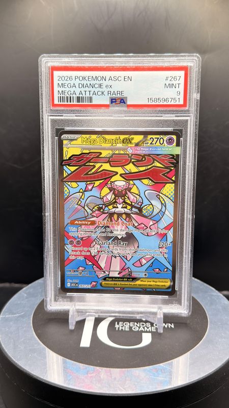 2026 Pokemon ASC En Mega Diancie ex Mega Attack Rare #267 PSA 9