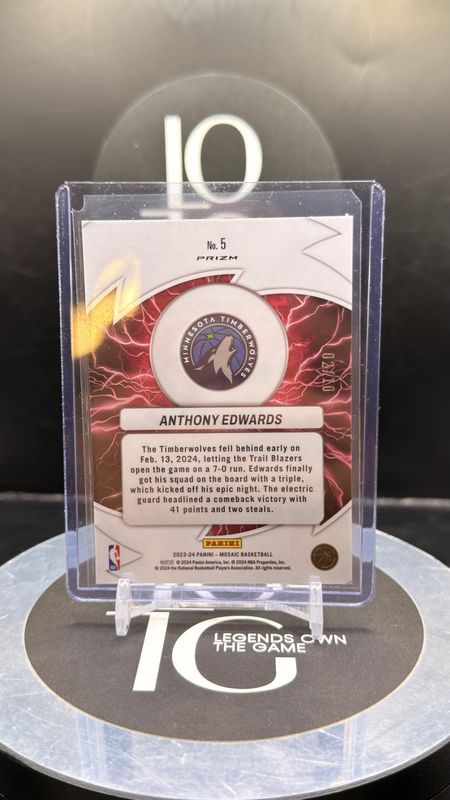 2023-24 Panini Mosaic Thunder Road Anthony Edwards /10