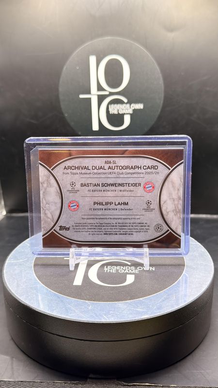 2026 Topps Museum Collection Archival Dual Autos Schweinsteiger &amp; Lahm /25