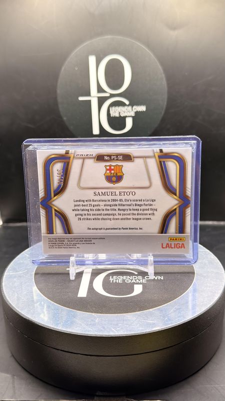 2026 Panini Select Pitchside Signatures Samuel Eto’o /49