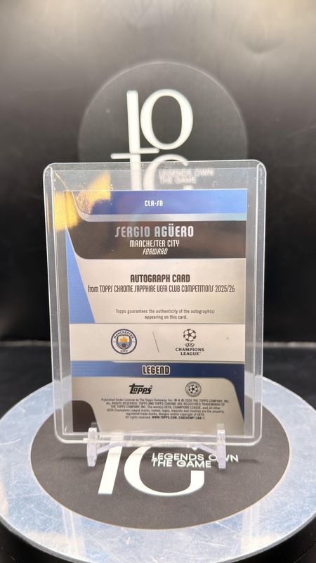 2026 Topps Chrome Sapphire Sergio Aguero Auto /25