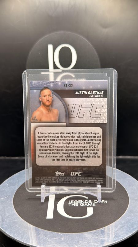 2026 Topps UFC Stadium Club Justin Gaethje /30