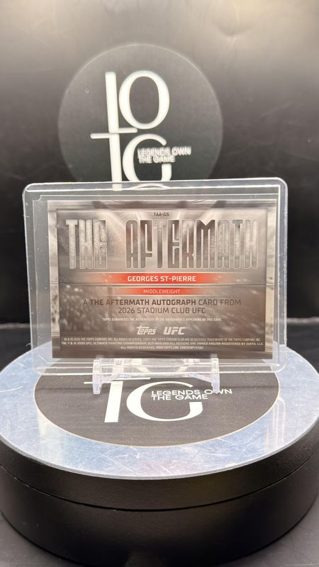2026 Topps UFC Stadium Club Georges St-Pierre Auto
