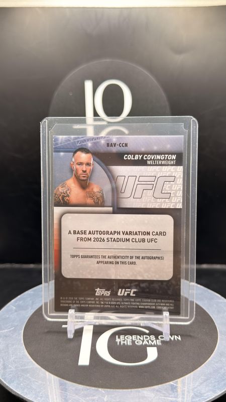 2026 Topps UFC Stadium Club Colby Covington Auto /50