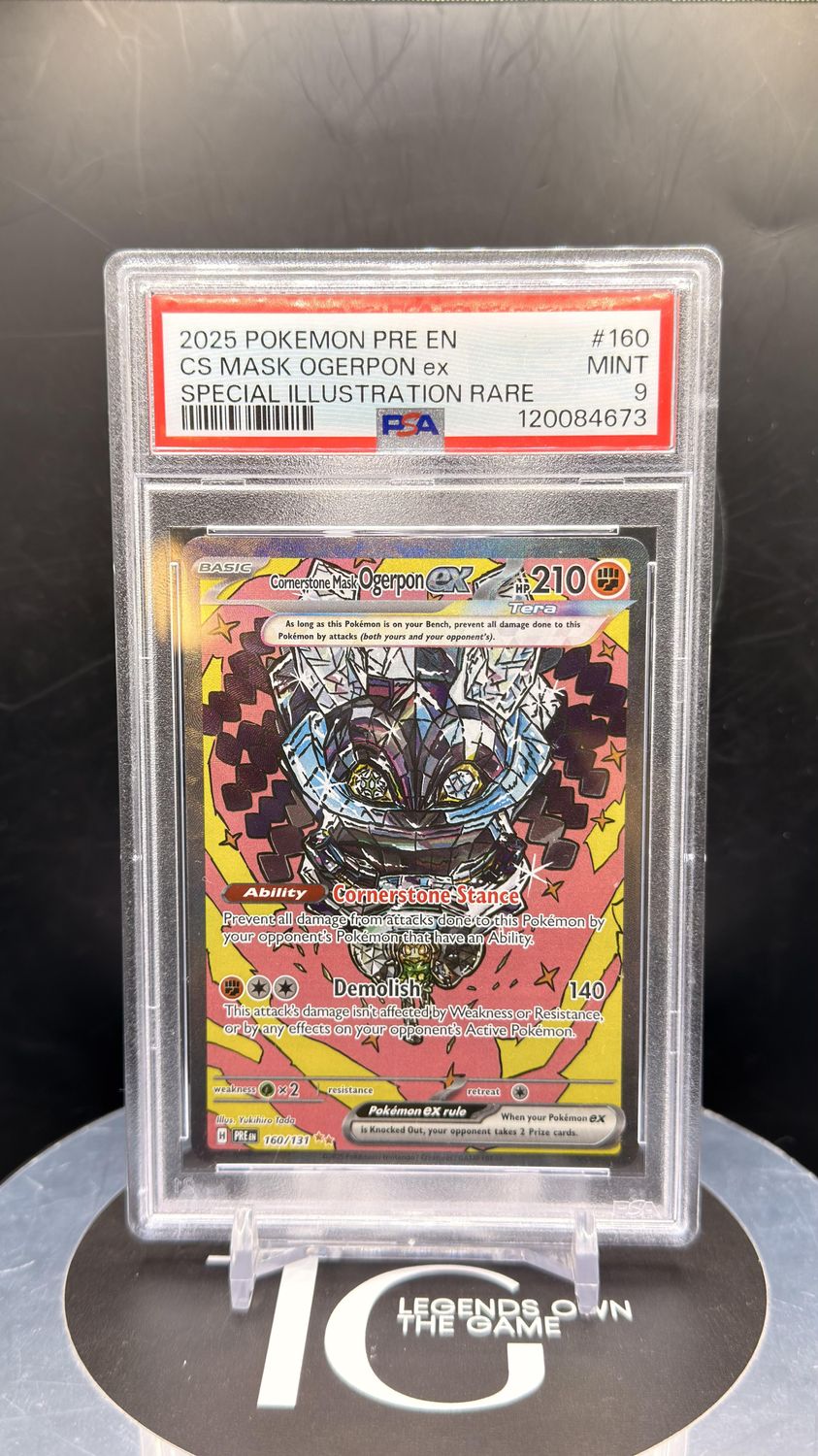 2025 Pokemon Pre En CS Mask Ogerpon ex Special Illustration Rare #160 PSA 9