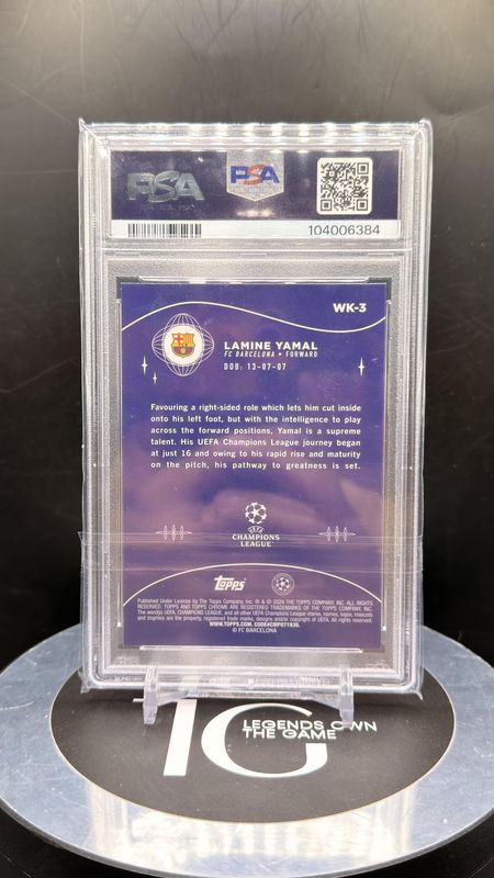 2023-24 Topps Chrome UCC Lamine Yamal Wonderkids #WK3 PSA 10