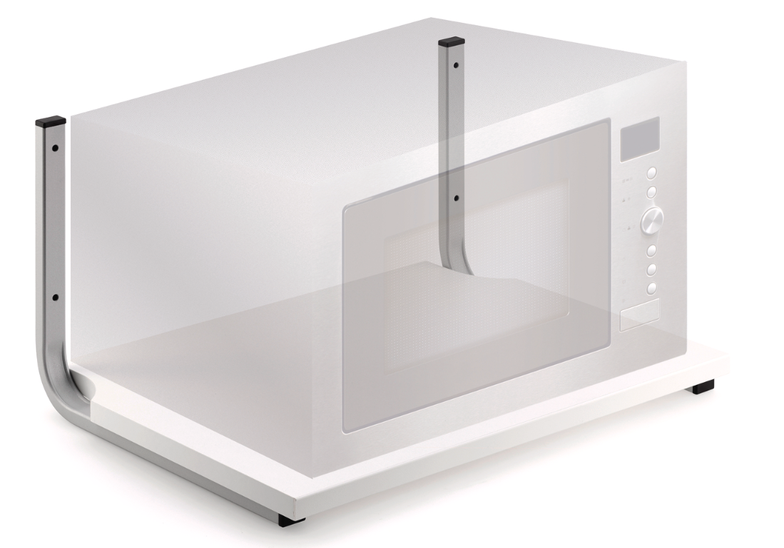 Gerätehalter Silberfarbig für Mikrowelle, TV etc.