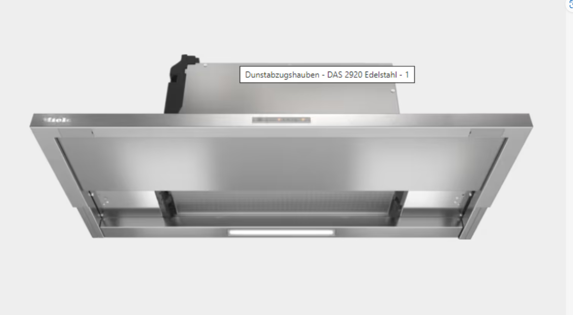 Miele Flachpanelhaube DAS2920 Musterabverkauf