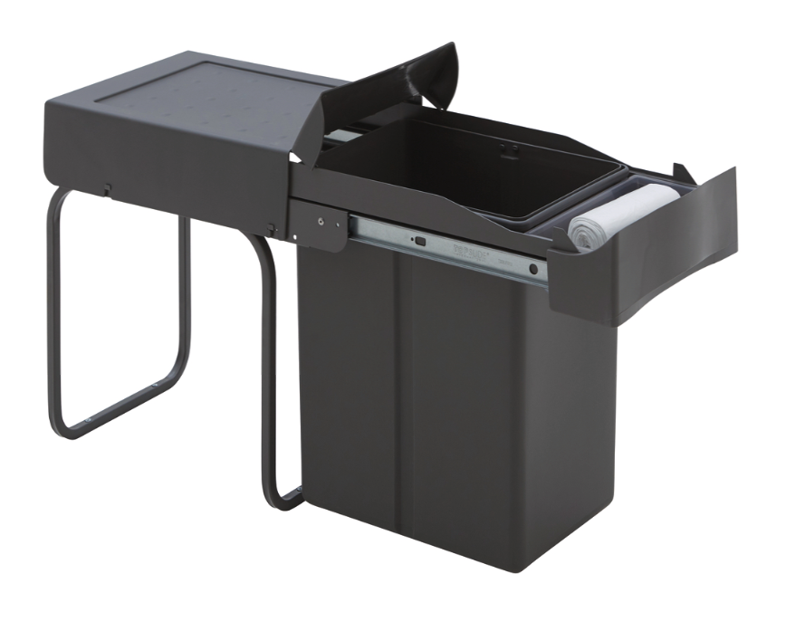 WESCO® Einbauabfallsammler 30DT mit Ablageschale, oriongrau