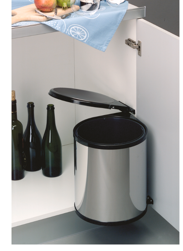Einbau Abfallsammler Wesco Rondo 5 Edelstahl/Schwarz