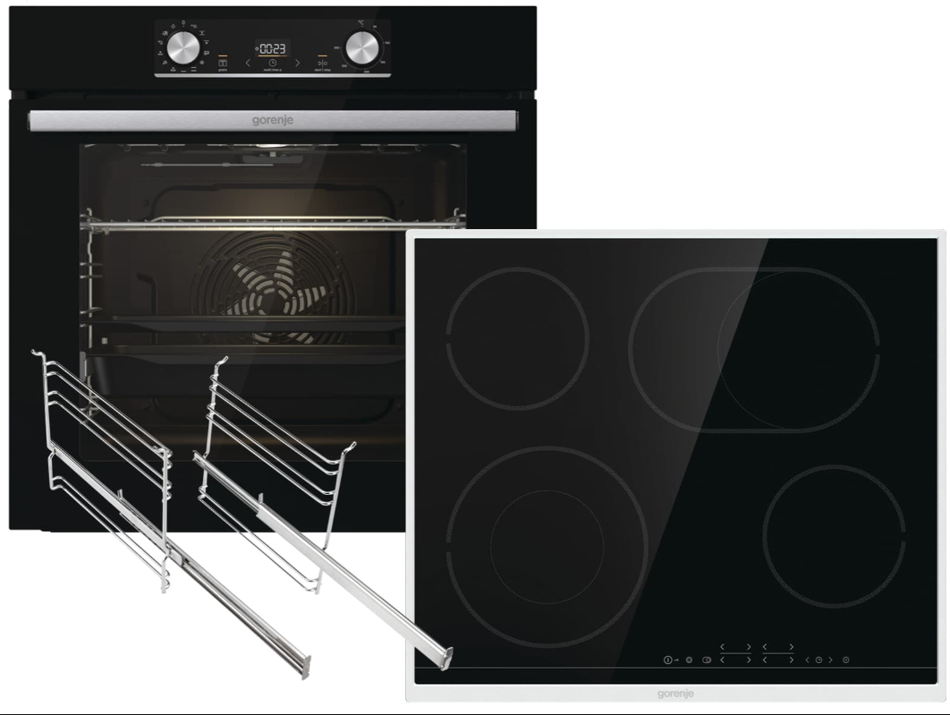 Gorenje Backofenset Black Steam Set 738885 - Backofen BOSX6737E06BG + Glaskeramik-Kochfeld ECT43X EEK:A Herstellernummer: 738885 EAN: 3838782524387
