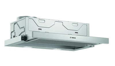 Bosch DFM064W54 Flachschirmhaube 60 cm Silbermetallic EEK:B Breite: 60 cm Luftleistung: 388,5 m³/h, 67 dB(A)