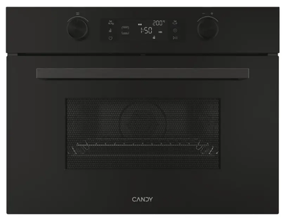 Candy CA4MWNSB6N Kompaktbackofen mit Mikrowelle Schwarz 6 Backofenfunktionen + 4 Mikrowellenfunktionen Kindersicherung Maße (H x B x T): 454 x 595 x 568 mm