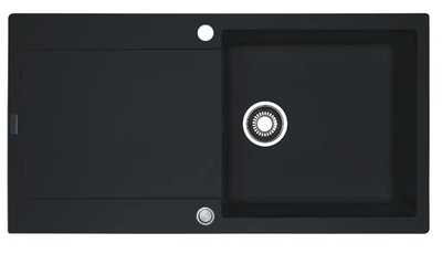 Franke Maris MRG 611-97  Verschiedene Farben - Granitspüle Einbauspüle Fragranit®  Becken reversibel Passend für Unterschränke ab 60 cm Exzenterbetätigung - Druckknopfventil