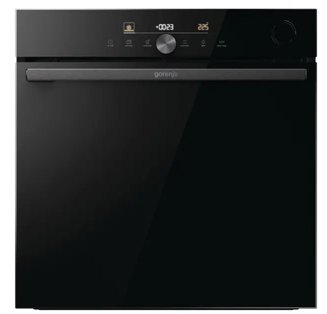 Gorenje BSA6747DGWI - 742105 Backofen Schwarz 22 Backofenfunktionen ConnectLife: Steuerung per WLAN SteamAssist AquaClean:Reinigung mit Dampf 2-Fach Teleskopauszug