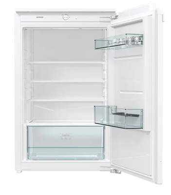 Gorenje RI209EE1 - 743382 Einbaukühlschrank CrispZone: XL-Schubfach für Obst und Gemüse mit Feuchteregler Nutzinhalt (l): 131 / Betriebsgeräusch (dB): 35 Einbaunische: 88 cm