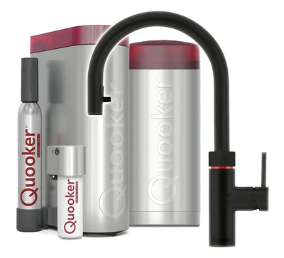 Quooker COMBI &amp; CUBE | Flex BLK (Schwarz) inkl. Cube-Filter Nur für Kaltwasseranschluß!!! 100°C kochendes &amp; gekühltes, stilles und sprudelndes Wasser direkt aus einer Armatur. Inklusive CUBE-Filter