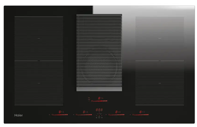 Haier HAIH8IFMCF Kochfeldabzug Induktion Breite: 83 cm Warmhalte-Funktion Flexi-Zonen Umluftbetrieb
