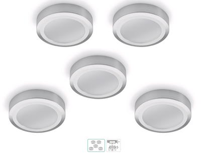 Swag LED, Set-5, 4000 K neutralweiß Produktnummer: 7064004  Aufbauleuchte  Einbauleuchte  4000 K neutralweiß