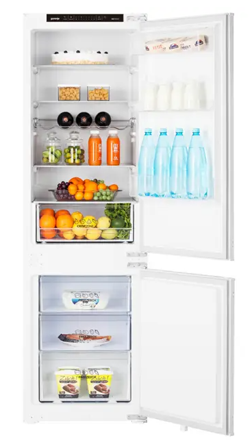 Gorenje NRKI 4182 P1 Einbau-Kühl-Gefrierkombination NoFrost, SuperCool Nutzinhalt (l): 246 / Betriebsgeräusch (dB): 39 Einbaunische: 178 cm EEK:F