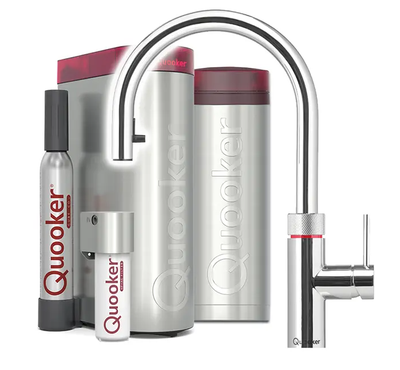 Quooker PRO3 &amp; CUBE | Flex CHR (verchromt glänzend) inkl. Cube-Filter NUR FÜR KALT&amp;WARMWASSERANSCHLUß 100°C kochendes &amp; gekühltes, stilles und sprudelndes Wasser direkt aus einer Armatur