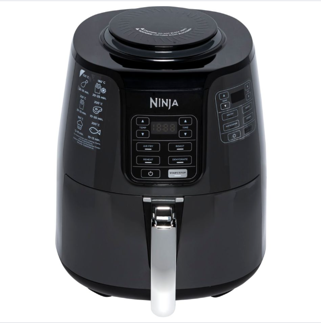 Ninja Heißluftfritteuse AF100EU 3,8 Liter Fassungsvermögen Air Fryer 1500 Watt Leistung 4.4Kg