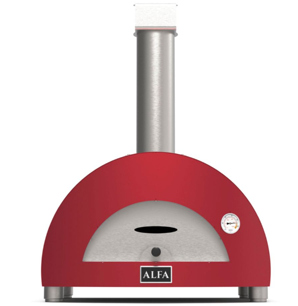 Alfa Forni Moderno 1 Pizza Holz Antik Rot 60x50cm Holzbefeuerung